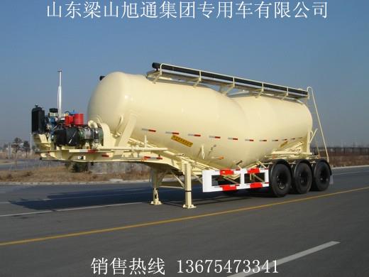 孝义罐式半挂车+粉罐半挂车工作原理